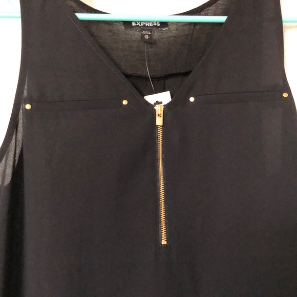 Express shell tank top with front zipper - Picture 2 of 4